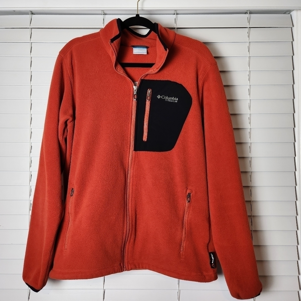 𝅺columbia Titanium Men's Fleece Zip Up Jacket Medium